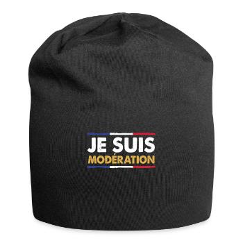 I Am Moderation Drink In Moderation French Beer - Jersey-Beanie - Schwarz - Vorne