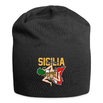 Sicily flag Sicily Palermo Italy - Jersey Beanie - black - Front