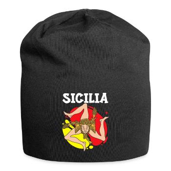Sicily flag Sicily Palermo Italy - Jersey Beanie - black - Front
