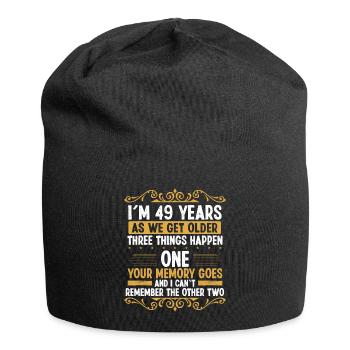 49 Idea Funny Memory goes out Year Old Humor - Jersey-Beanie - Schwarz - Vorne