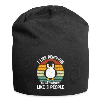 King Penguin Emperor Penguin Penguin Gift - Jersey Beanie - black - Front
