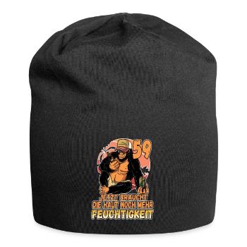 59 jetzt braucht die Haut mehr Feuchtigkeit 59. - Jersey-Beanie - Schwarz - Vorne