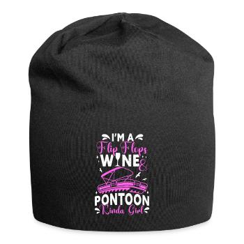 Pontonboot Kapitän Bootfahren See Pontoon - Jersey-Beanie - Schwarz - Vorne