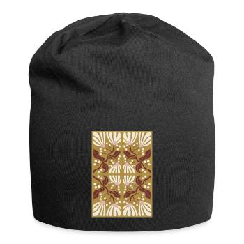 Art Nouveau, Arts & Crafts, Aesthetic, Vintage-1900 - Jersey Beanie - black - Front