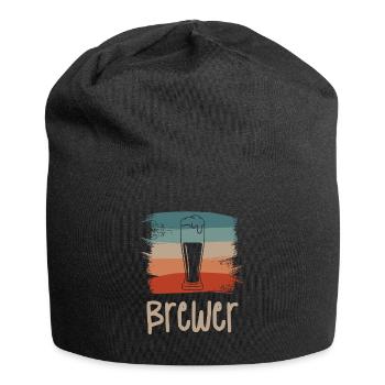 Retro Vintage Brewer Beer Brewing - Jersey-Beanie - Schwarz - Vorne