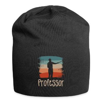 Rétro Vintage Professeur Enseignement Universitaire - Bonnet en jersey - noir - Devant