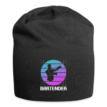 Retro Vintage Classic Bartender Bartending - Jersey-Beanie - Schwarz - Vorne