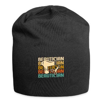 Rétro Vintage Classic Esthéticienne Cosmétologue - Bonnet en jersey - noir - Devant