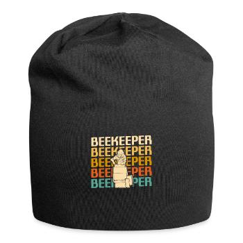 Retro Vintage Classic Beekeeper Beekeeping - Jersey-Beanie - Schwarz - Vorne