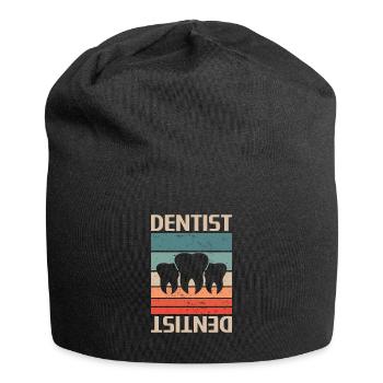 Retro Vintage Classic Dentist Dentistry - Jersey Beanie - black - Front