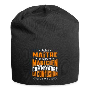 Je Suis Maître Pas Magicien - Bonnet en jersey - noir - Devant