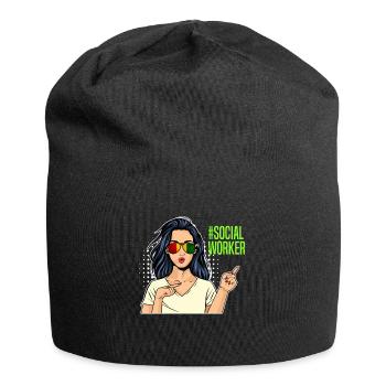 Afrika Ich bin Sozialarbeiterin - Jersey-Beanie - Schwarz - Vorne