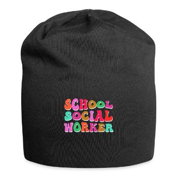 Betreuer an einer Schule Sozialarbeiter - Jersey-Beanie - Schwarz - Vorne
