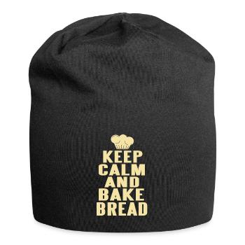 Keep calm and bake bread - Jersey Beanie - black - Front