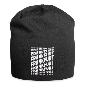 Frankfurt Germany City Font Skyline Home - Jersey Beanie - black - Front