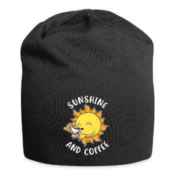 Sunshine And Coffee Kaffee Geschenk - Jersey-Beanie - Schwarz - Vorne