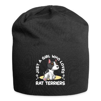 Nur Ein Mädchen, Das Rat Terrier Liebt - Jersey-Beanie - Schwarz - Vorne