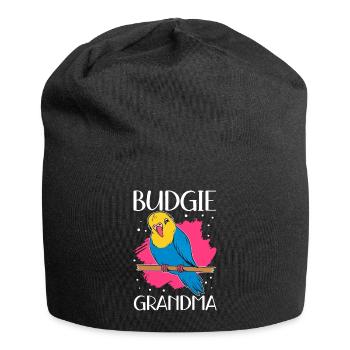 Budgerigar Grand-mère Budgerigars Cadeau - Bonnet en jersey - noir - Devant
