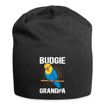 Budgerigar Grandpa Budgerigars Gift - Jersey Beanie - black - Front