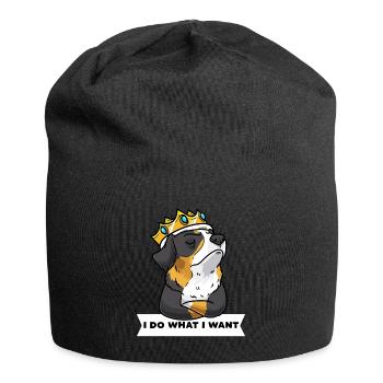 Bouvier Bernois, chien de montagne bernois têtu - Bonnet en jersey - noir - Devant