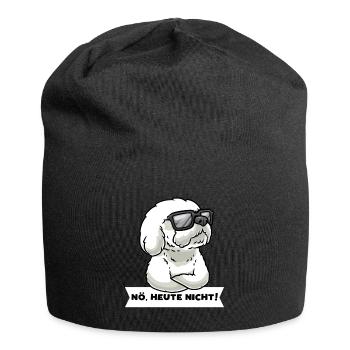 Stur Bichon Frisé Hund Gelockter Bichon - Jersey-Beanie - Schwarz - Vorne