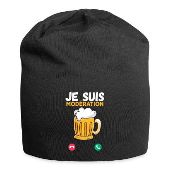 I Am Moderation Drink In Moderation Calling Beer - Jersey-Beanie - Schwarz - Vorne