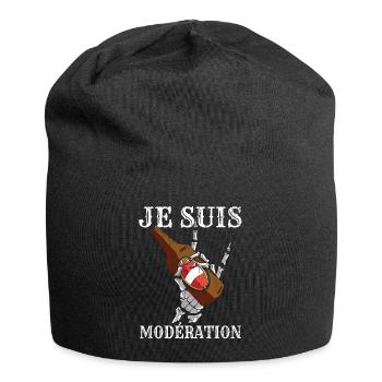 I Am Moderation Drink In Moderation Skeleton Beer - Jersey-Beanie - Schwarz - Vorne