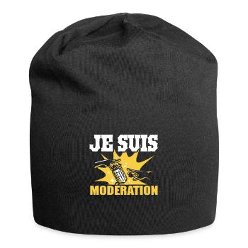 I Am Moderation Drink In Moderation Can Of Beer - Jersey-Beanie - Schwarz - Vorne