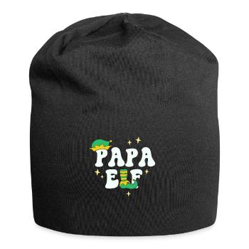 Papa Elf Passende Familie Weihnachtsgruppe Weihnachten - Jersey-Beanie - Schwarz - Vorne