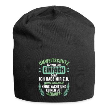 Anti Umweltschutz Parodie Umweltschutz - Jersey-Beanie - Schwarz - Vorne