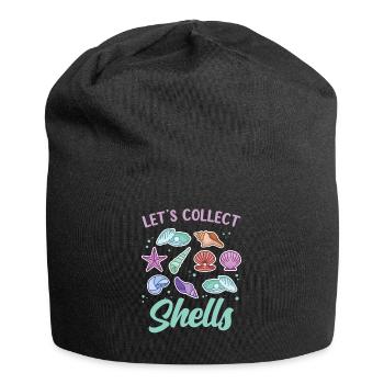 Let's Collect Shells Shell Shell Collector - Jersey Beanie - black - Front