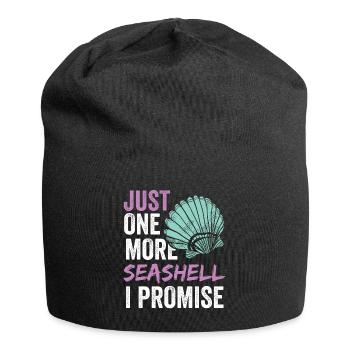 Nur Noch Eine Muschel Ich Verspreche Es Muscheln - Jersey-Beanie - Schwarz - Vorne