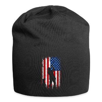 États-Unis Drapeau américain 4 juillet Chasse - Bonnet en jersey - noir - Devant