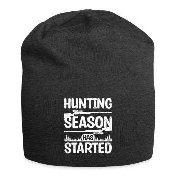La saison de chasse a commencé - Bonnet en jersey - charbon - Devant