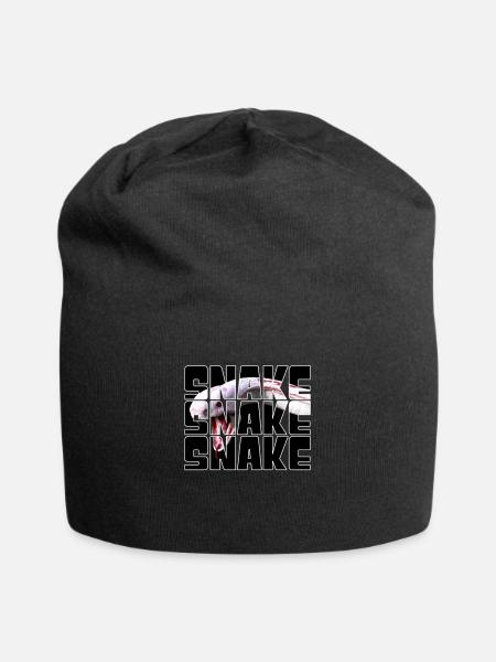 Schlange - Jersey-Beanie - Schwarz