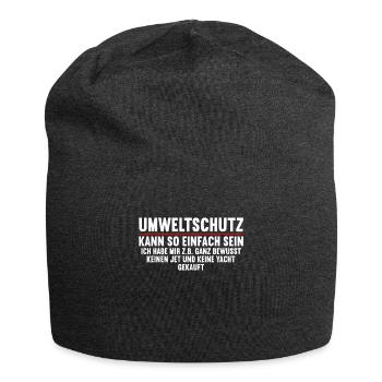 Anti Umweltschutz Parodie Umweltschutz - Jersey-Beanie - Anthrazit - Vorne