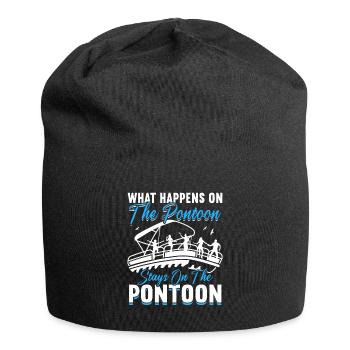 Pontonboot Kapitän Bootfahren See Pontoon - Jersey-Beanie - Schwarz - Vorne