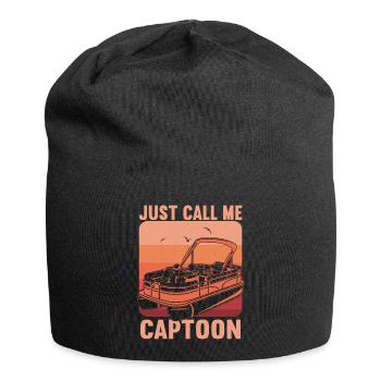 Pontonboot Kapitän Bootfahren See Pontoon - Jersey-Beanie - Schwarz - Vorne