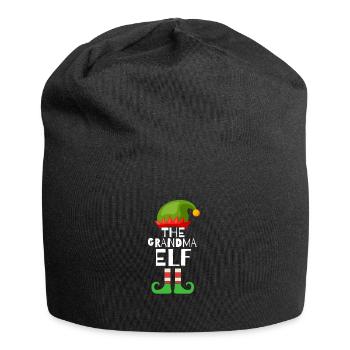Oma Elf Gruppe Passende Familie Weihnachten Lustig - Jersey-Beanie - Schwarz - Vorne