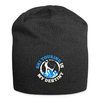 Ski touring Skiing in the hinterland - Jersey Beanie - charcoal grey - Front