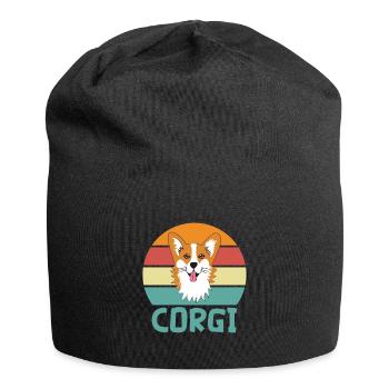 Amoureux des chiens Gallois Corgi Pembroke - Bonnet en jersey - noir - Devant
