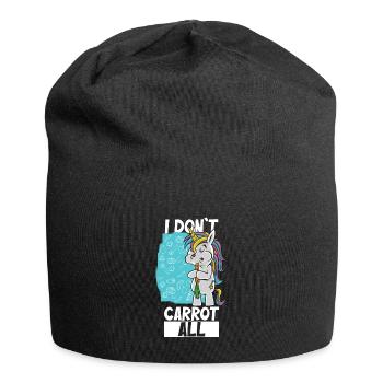 I Don't Carrot All Funny Vegan - Jersey-Beanie - Schwarz - Vorne