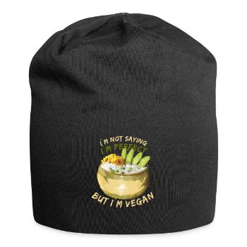 Ich sage nicht, dass ich perfekt bin, aber ich bin Veganer - Jersey-Beanie - Schwarz - Vorne