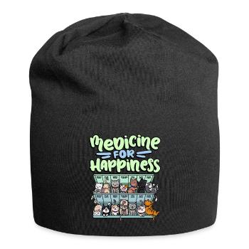 My Happy Medicine Every Day Pill - Jersey Beanie - black - Front