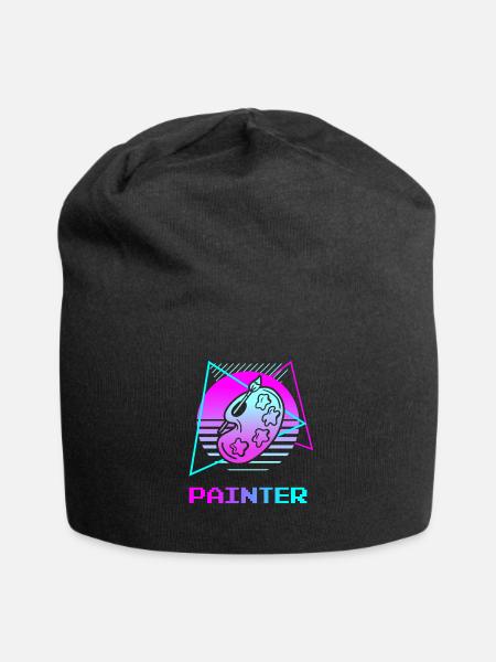 Retro Painter Paint Painting - Jersey-Beanie - Schwarz