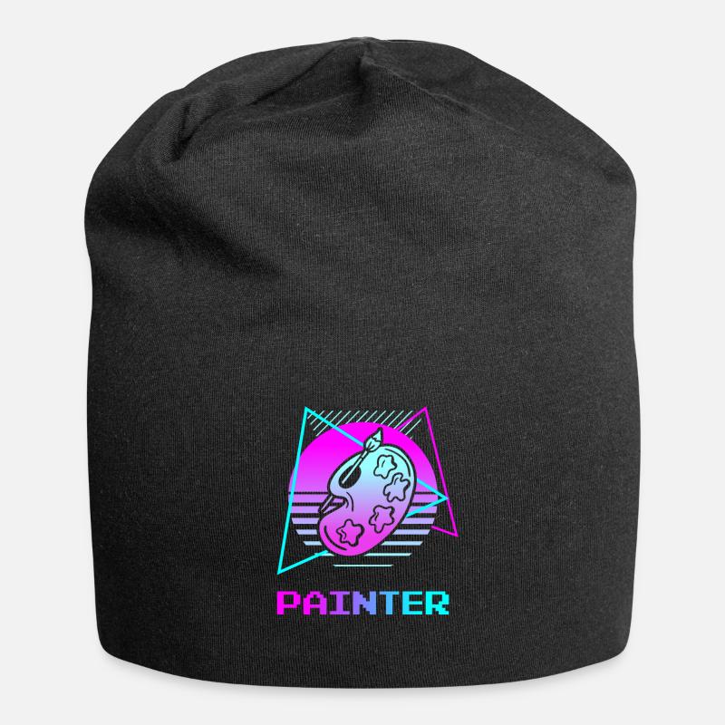 Retro Painter Paint Painting - Jersey-Beanie - Schwarz