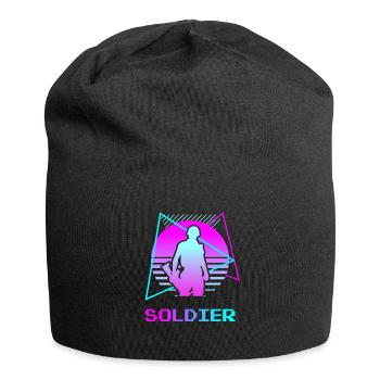 Rétro Soldat Armée Militaire - Bonnet en jersey - noir - Devant