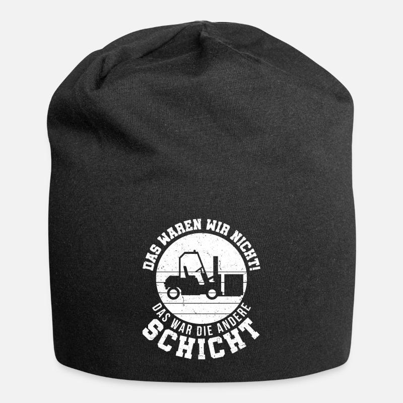 Gabelstapler Gabelstaplerfahrer Lagerarbeiter - Jersey-Beanie - Schwarz