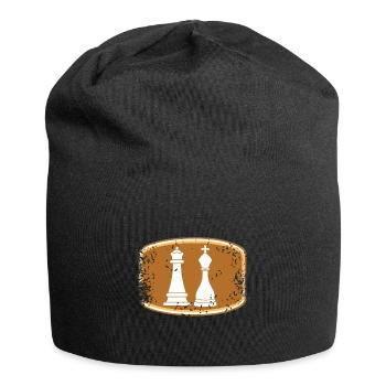 Chess Checkers King Chess Pieces - Jersey Beanie - black - Front