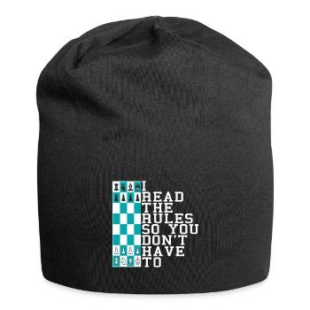 I Read the rules so you don't have to - Jersey Beanie - black - Front
